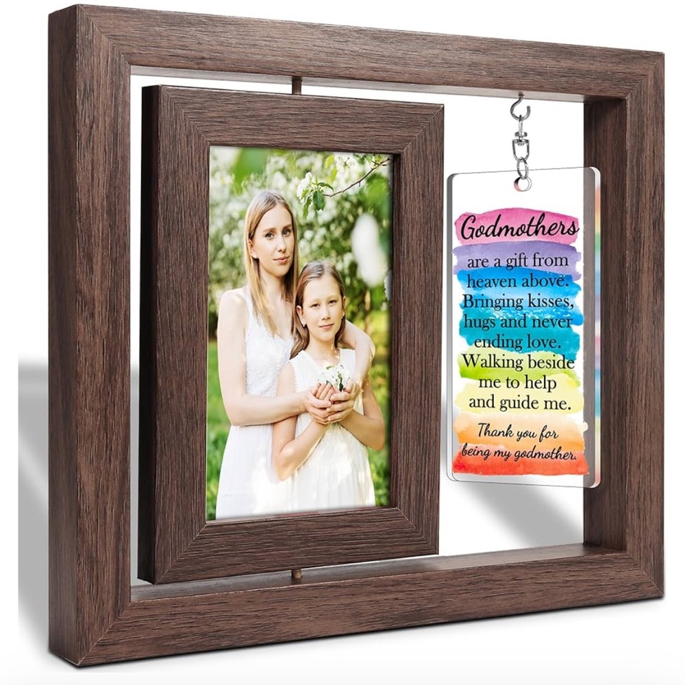 Godmother Picture Frame Gift -Wooden Frame W/decorative box